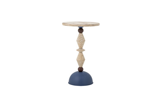 Table d'appoint Ø30x49 cm en bois de sapin bleu Mannelli Détouré