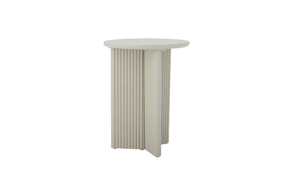 Cette table ronde est idéale comme table basse, table de chevet ou table d\'angle décorative
