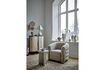 Miniature Table d'appoint Ø40 cm en bois de sapin blanc Edith 3