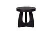 Miniature Table d'appoint Ø45 cm MDF et placage noir Tala 1