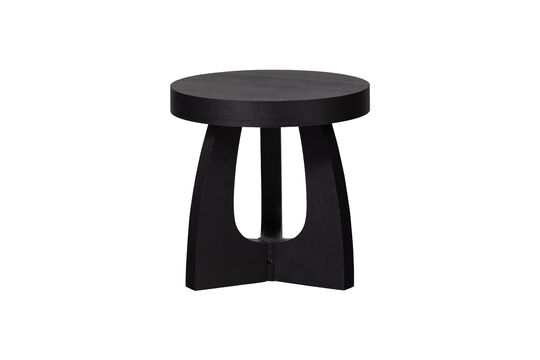Table d'appoint Ø45 cm MDF et placage noir Tala