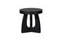 Miniature Table d'appoint Ø45 cm MDF et placage noir Tala Détouré