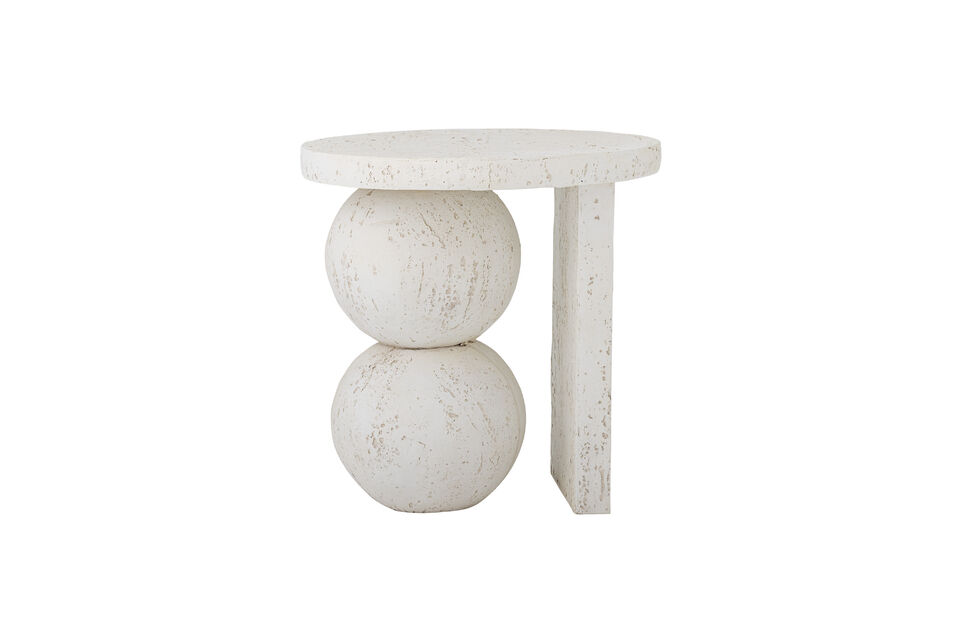 Table d'appoint Ø46 cm en résine blanche Tally Bloomingville
