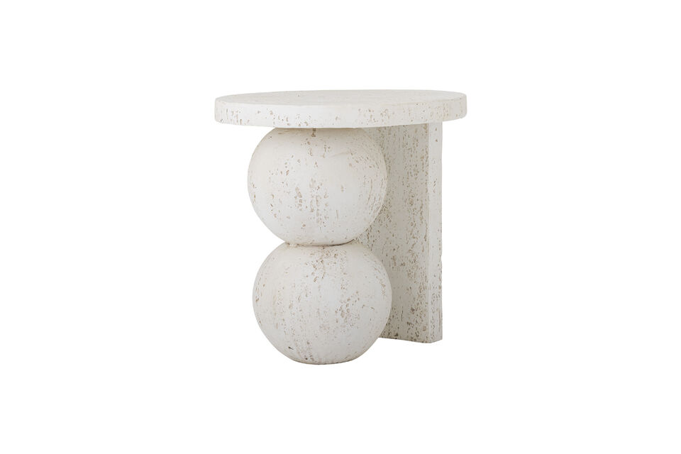 Table d'appoint Ø46 cm en résine blanche Tally - 6