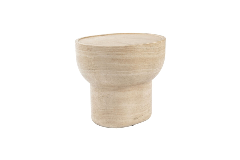 Table d'appoint ovale en béton beige Noble - 12