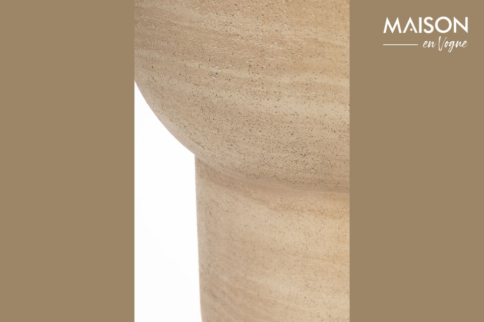 Table d'appoint ovale en béton beige Noble - 20