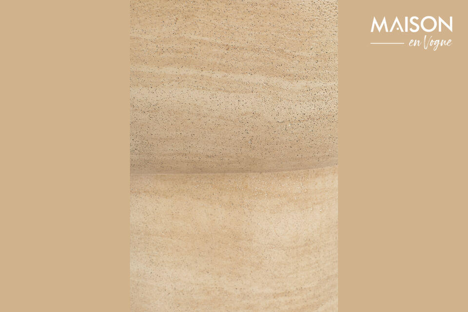 Table d'appoint ovale en béton beige Noble - 17