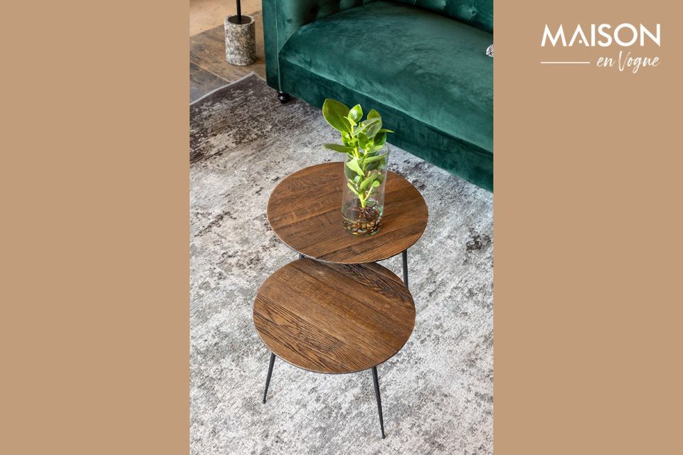 Table d'appoint Pepper marron 40 centimètres Dutch Bone