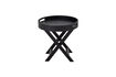 Miniature Table d'appoint plateau Ø40 cm en bois d'hévéa noir Freya 1