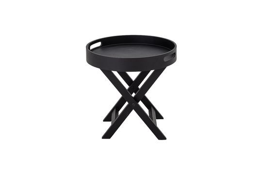 Voir la fiche produit table d'appoint plateau Ø40 cm en bois d'hévéa noir Freya Table d'appoint plateau Ø40 cm en bois d'hévéa noir Freya