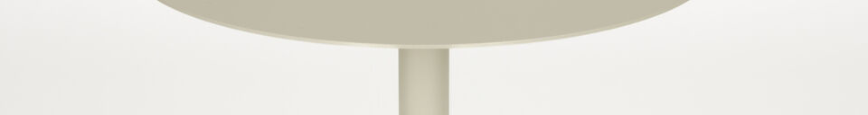Mise en avant matière Table d'appoint ronde 35 cm en acier beige Snow