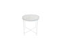 Miniature Table d'appoint ronde 43 cm effet marbre blanc Cupid Détouré
