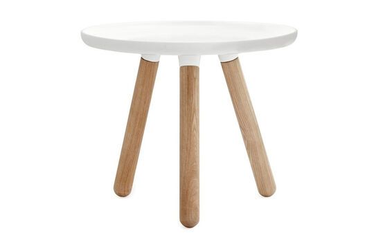 Table d'appoint ronde composite blanc Tablo Détouré