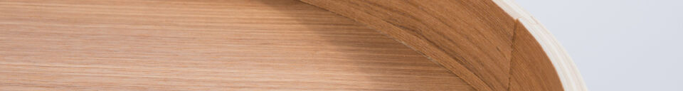 Mise en avant matière Table d'appoint ronde en chêne Oak Tray