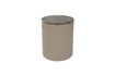 Miniature Table d'appoint ronde en marbre et métal beige Anna 1