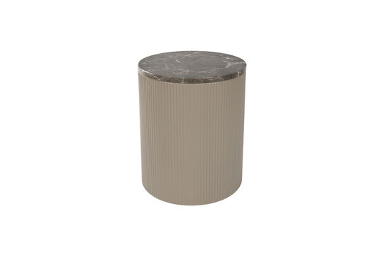 Voir la fiche produit table d'appoint ronde en marbre et métal beige Anna Table d'appoint ronde en marbre et métal beige Anna