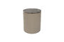 Miniature Table d'appoint ronde en marbre et métal beige Anna Détouré