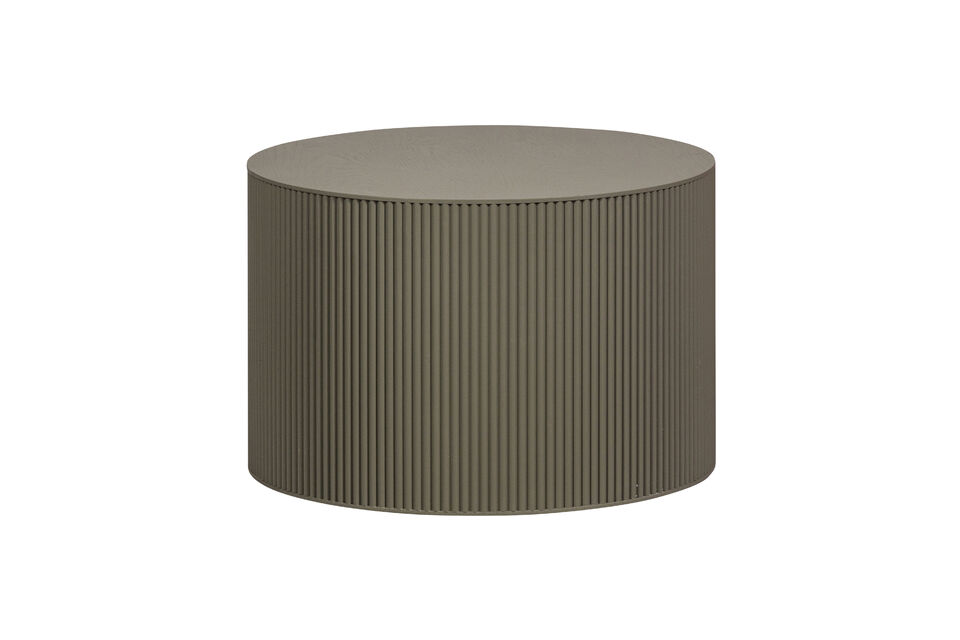 Table d'appoint ronde MDF vert militaire Sanne Woood