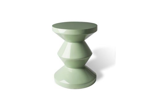 Table d'appoint vert olive Zig Zag Détouré