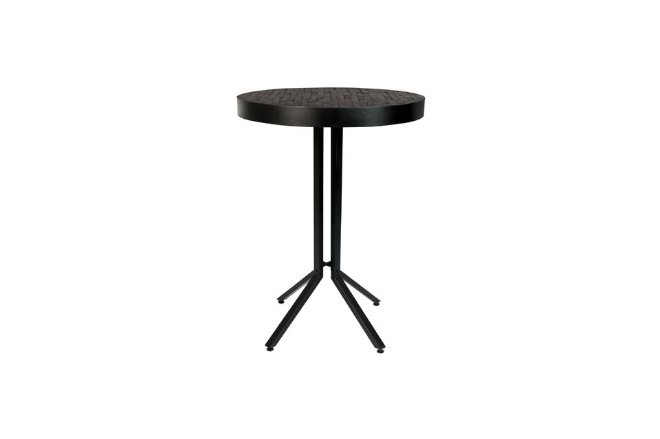 Table de bar Maze ronde finition noire White Label