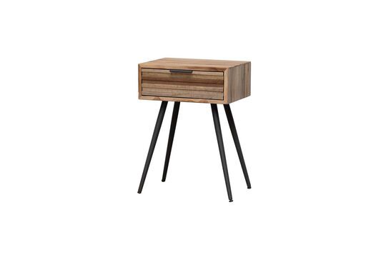 Table de chevet 1 tiroir en teck marron Pocket