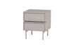 Miniature Table de chevet 2 tiroirs mélamine et MDF sable TOURS 1