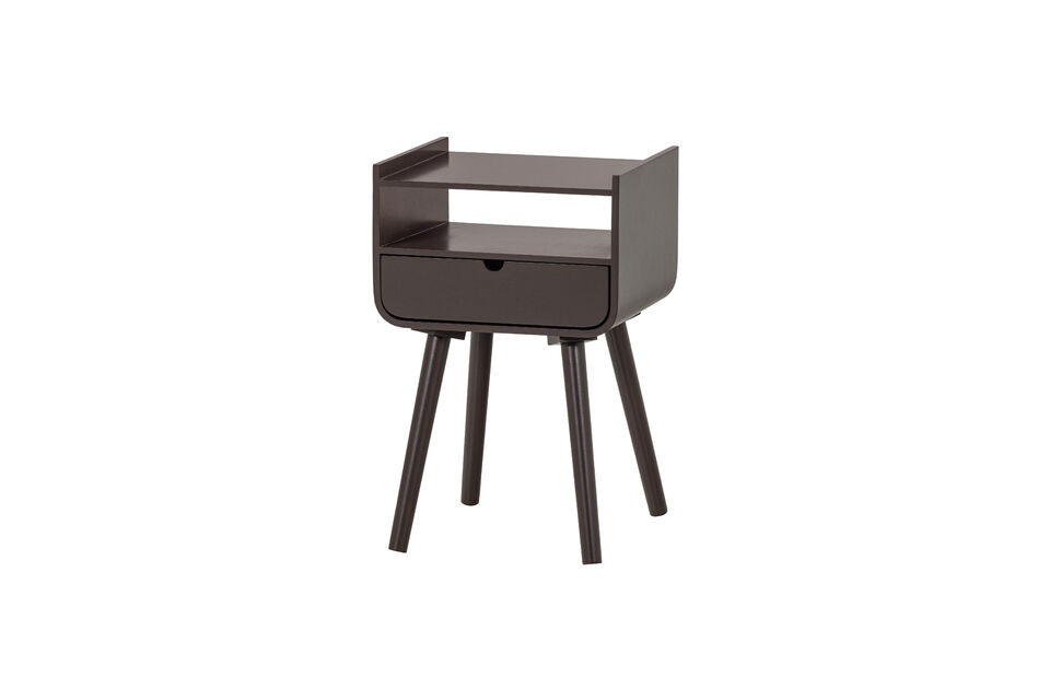 Table de chevet bois brun foncé Nils Woood