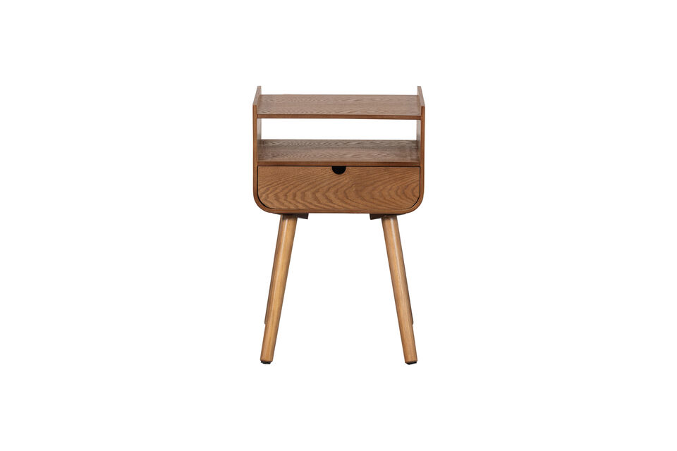 Table de chevet au design minimaliste Fabriquée en MDF laqué Comprend une fixation murale facile