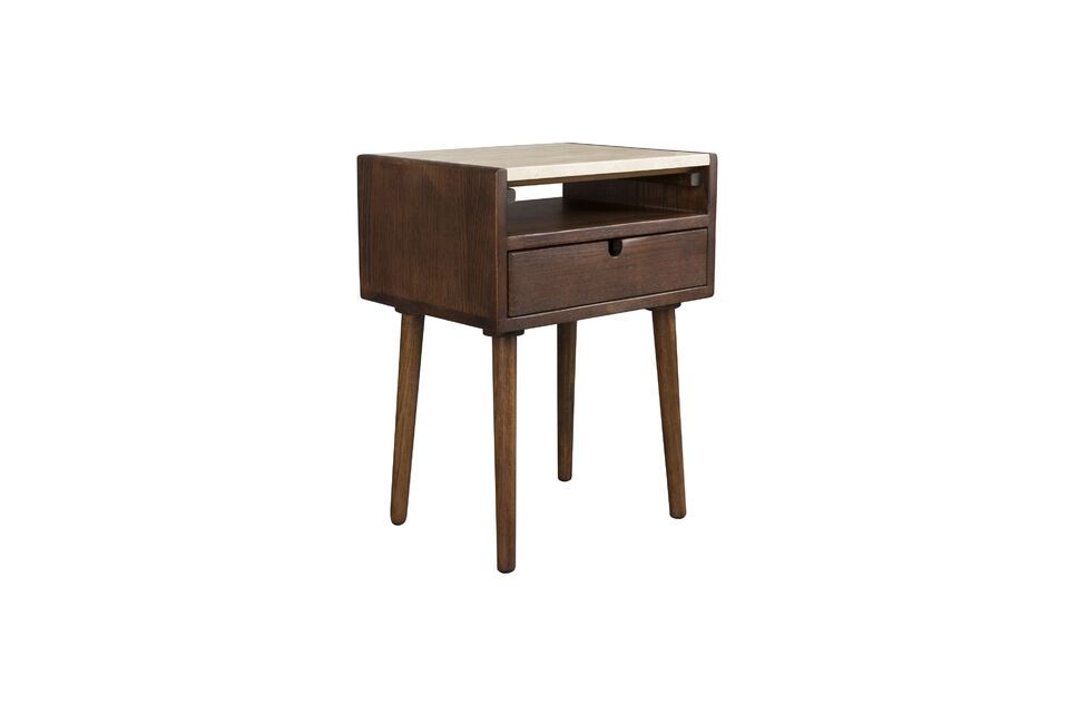 Table de chevet en bois beige Arda DutchBone