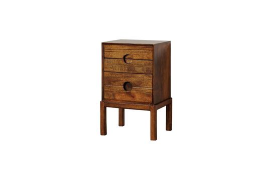 Table de chevet en bois foncé Herstal