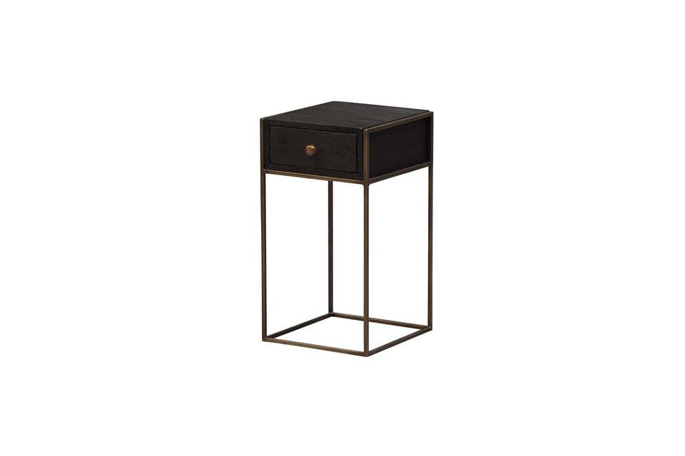 Table de chevet en bois noir Nuit Chehoma