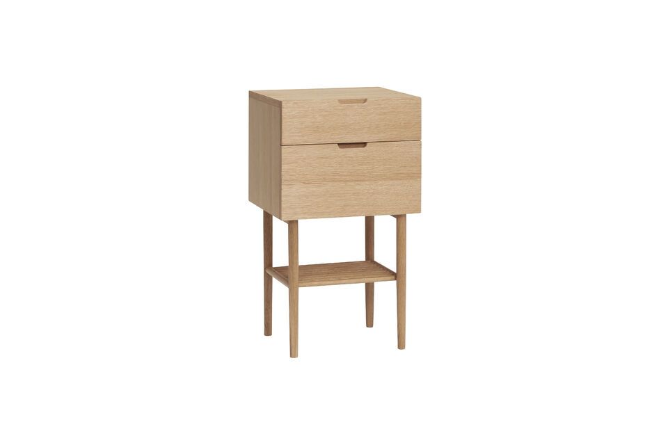 Table de chevet en placage de chêne clair Acorn Hübsch