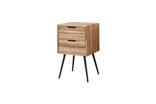 Table de chevet en teck marron Pocket