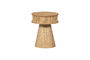 Miniature Table de chevet ronde en MDF et pin naturel Karri Détouré