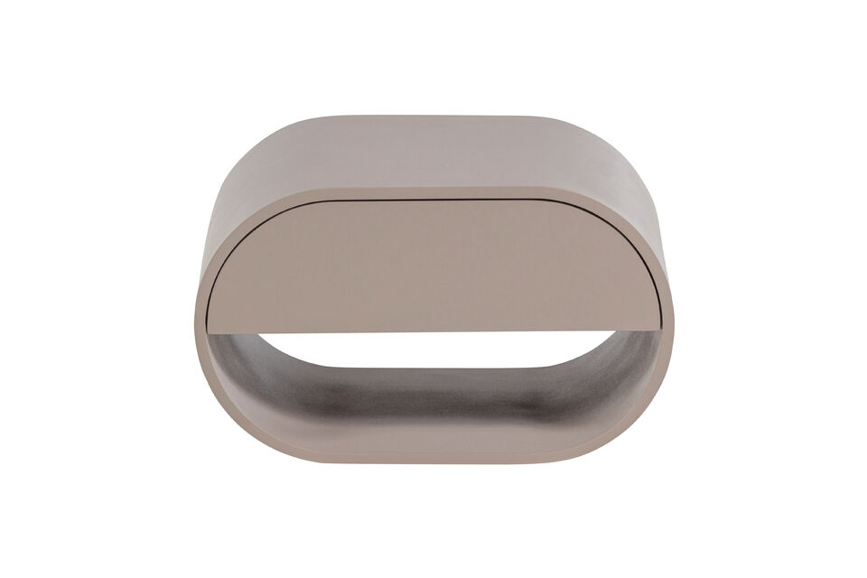 Forme ronde MDF avec grain de bois visible Format compact Certifié FSC  La table de chevet