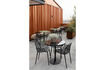 Miniature Table de jardin bistro ronde 80 cm en aluminium et verre noir Albert Garden 2