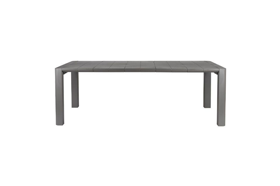 Table de jardin en acier gris Alban White Label