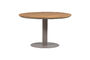 Miniature Table de jardin ronde Ø122 cm bois et aluminium naturel Vela Détouré