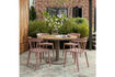 Miniature Table de jardin ronde Ø122 cm bois et aluminium naturel Vela 2