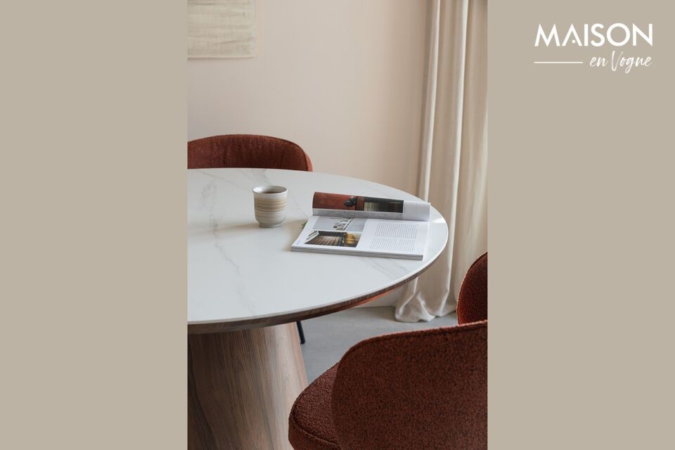 Table de repas 200x90 en bois marron Almira White Label
