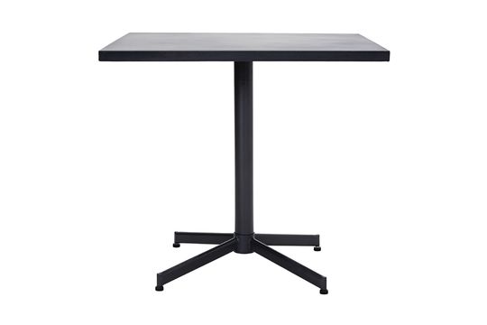 Table de repas carrée en fer noir Helo