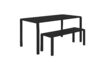 Miniature Table de repas en aluminium noir Vondel 10