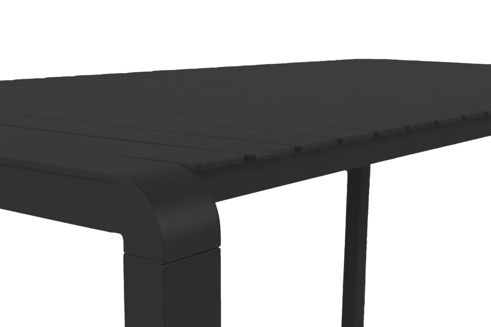 Table de repas en aluminium noir Vondel - 14