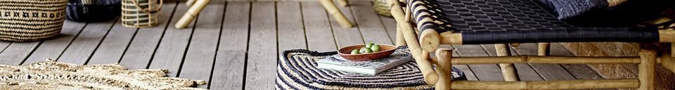 Mise en avant matière Table de repas en bambou Sole