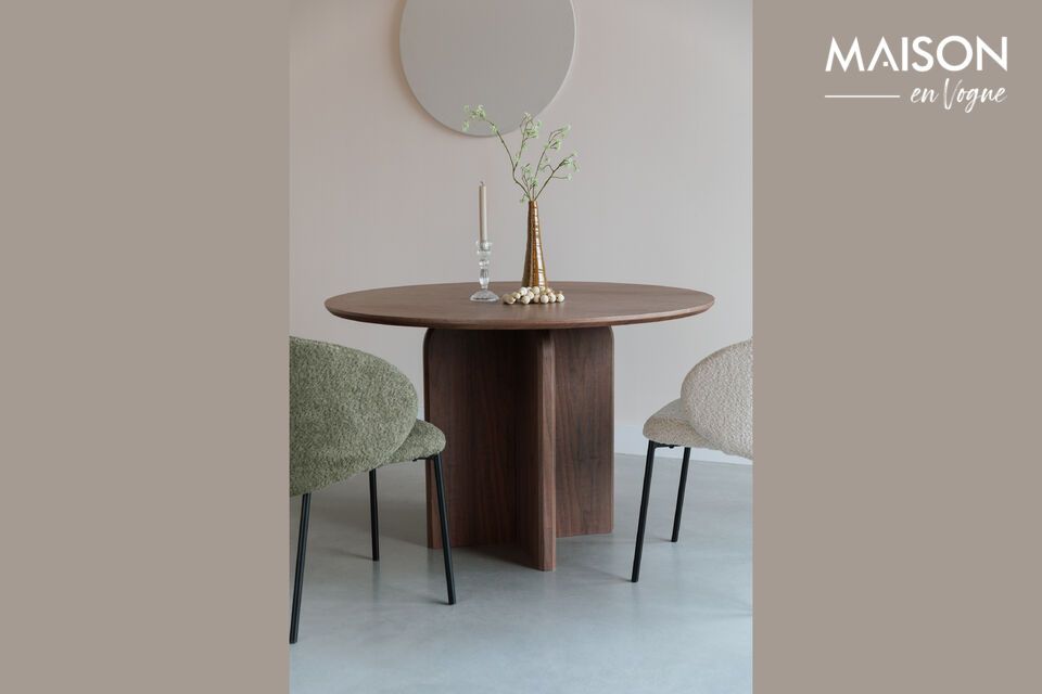 Table de repas en bois marron Laurent White Label
