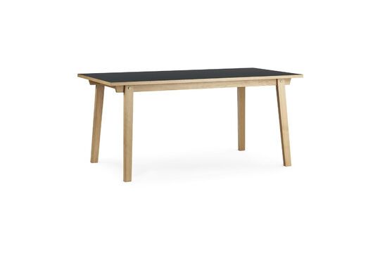 Table de repas en bois noir Slice