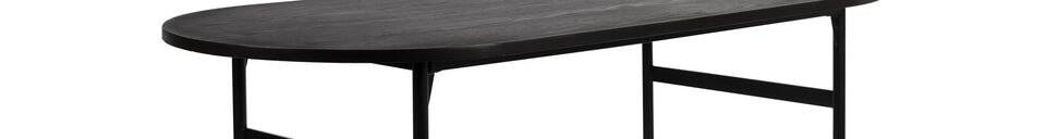 Mise en avant matière Table de repas en fer noir Marcio