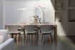 Miniature Table de repas en placage frêne beige 180x90 Sticks 2