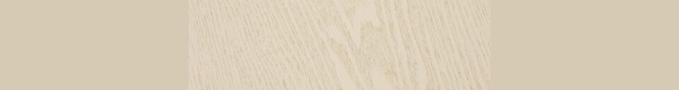 Mise en avant matière Table de repas en placage frêne beige Pilar