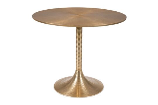 Table de repas ronde en aluminium doré 4 places Hypnotising